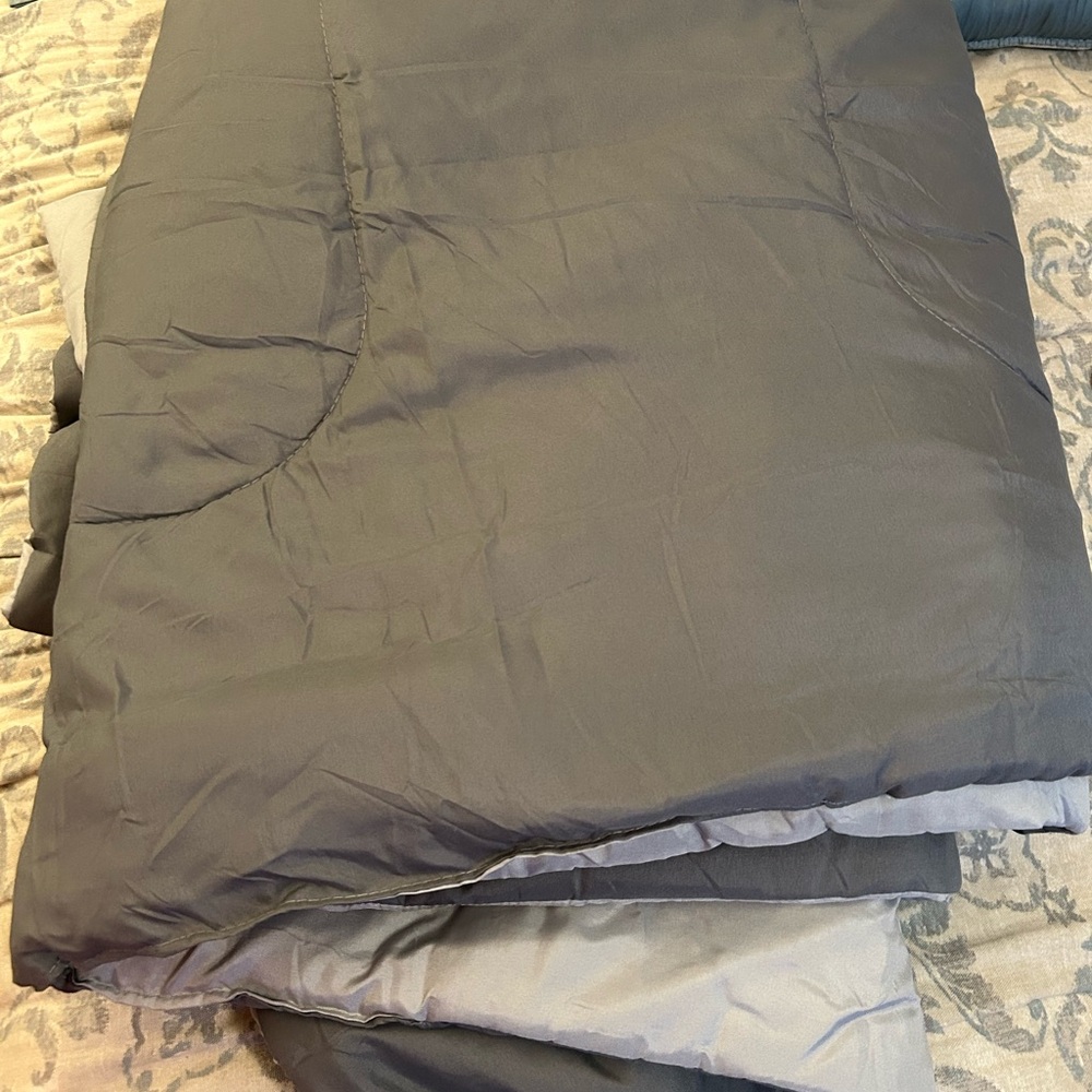 Luxurious Reversible Gray Comforter Set